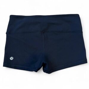 Lululemon black low waist short shorts